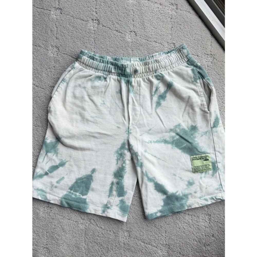 Zara Green/blue and White Tie-Dye Drawstring Shorts for boys sz 9